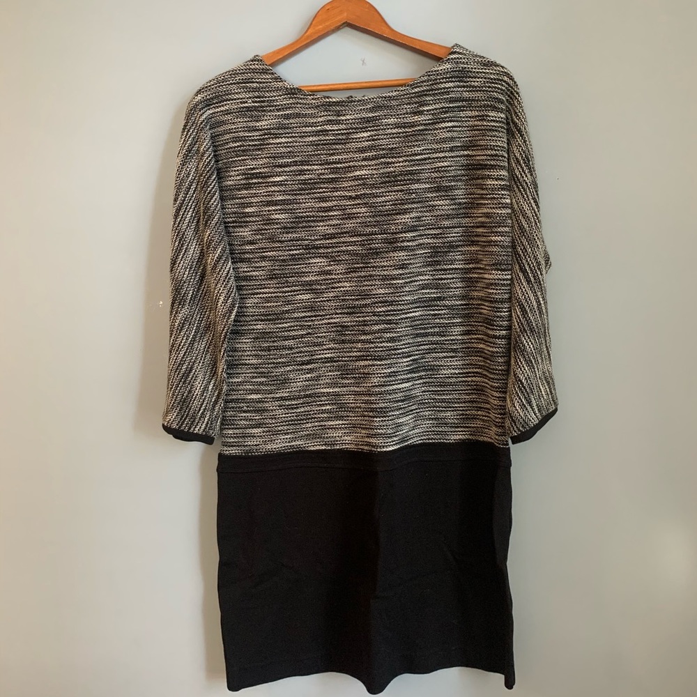 Loft black and white dress